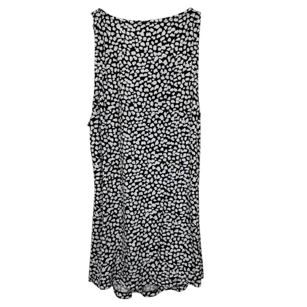 Banana Republic Black & White Leopard Print Sleeveless Scoop Neck Shirt Size S - Picture 4 of 4